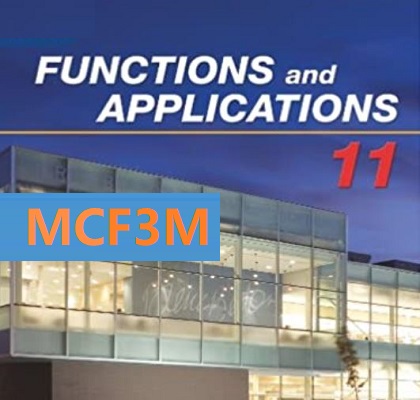 MCF3M Functions and Applications Grade 11